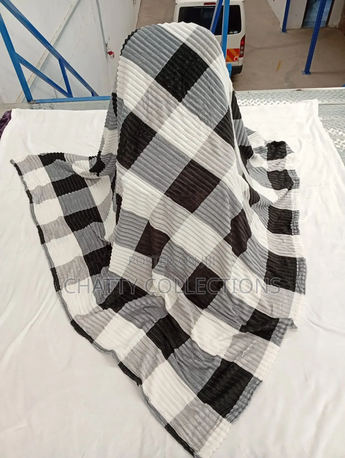 6 by 6 Printed Stripped Fleece Blankets / Throw Blankets