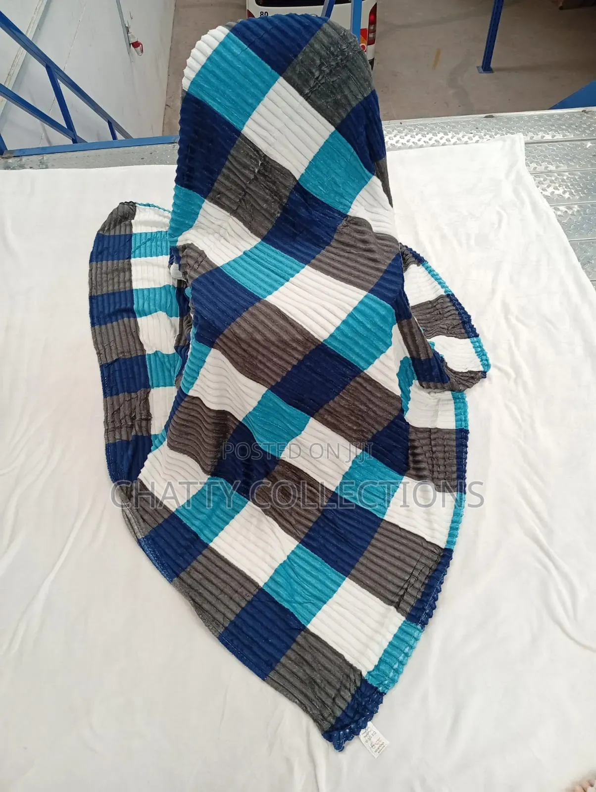 6 by 6 Printed Stripped Fleece Blankets / Throw Blankets