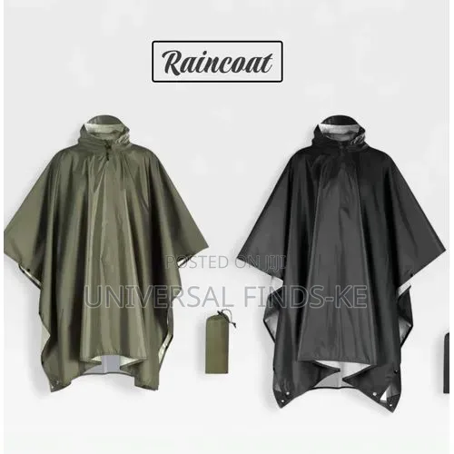 Rain Poncho Coat With Hood – Waterproof Outdoor Raincoat for Hiking