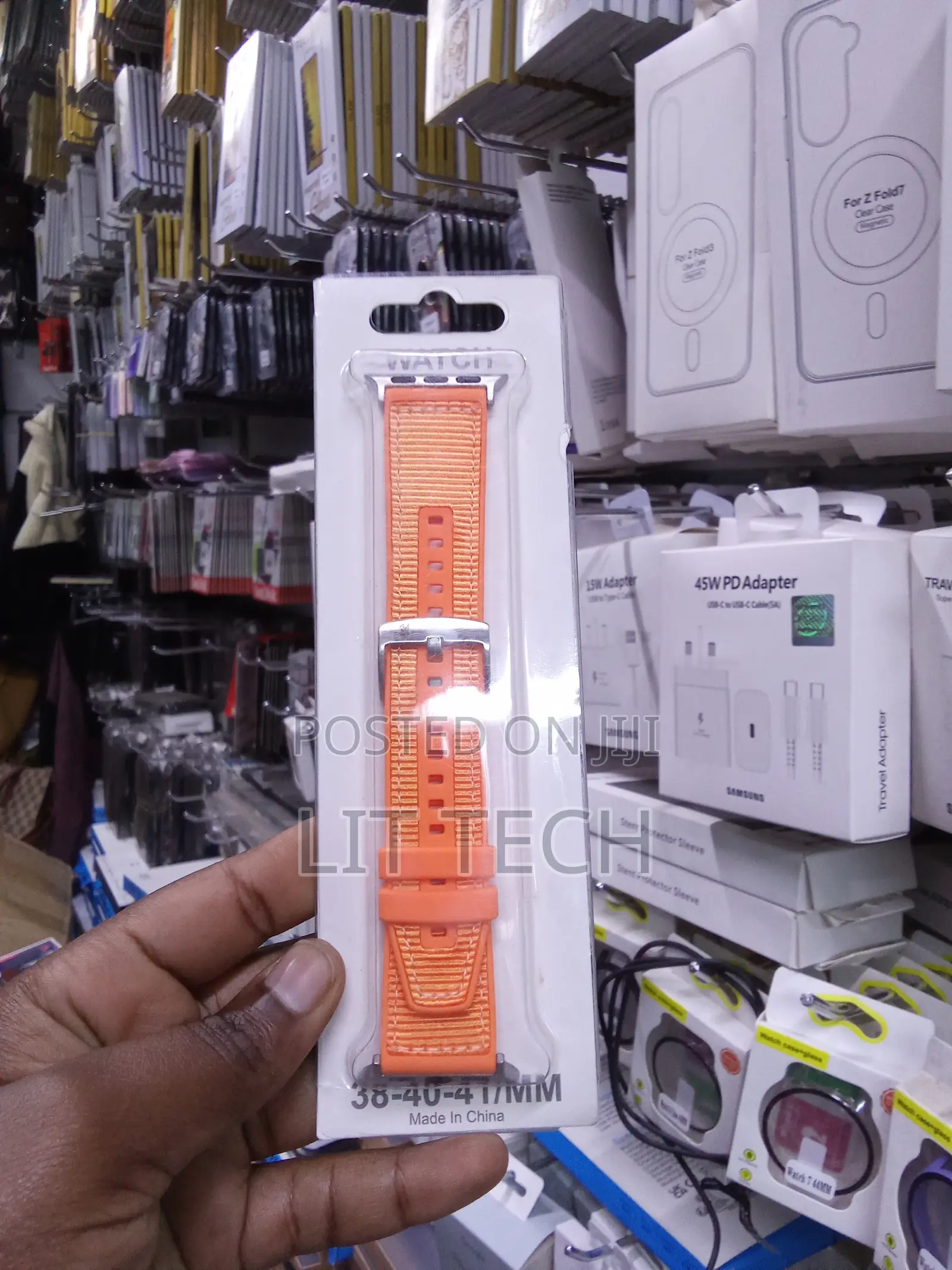 Apple Watch Nylon Woven Strap - Bright Orange - 38/40/41mm