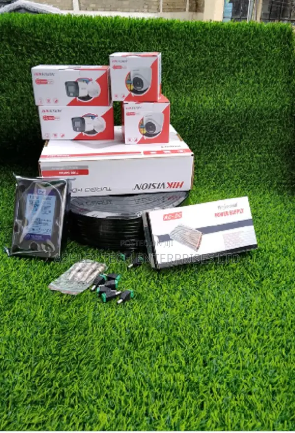 Hikvision 4PCS 2MP HD Security Cameras With DVR