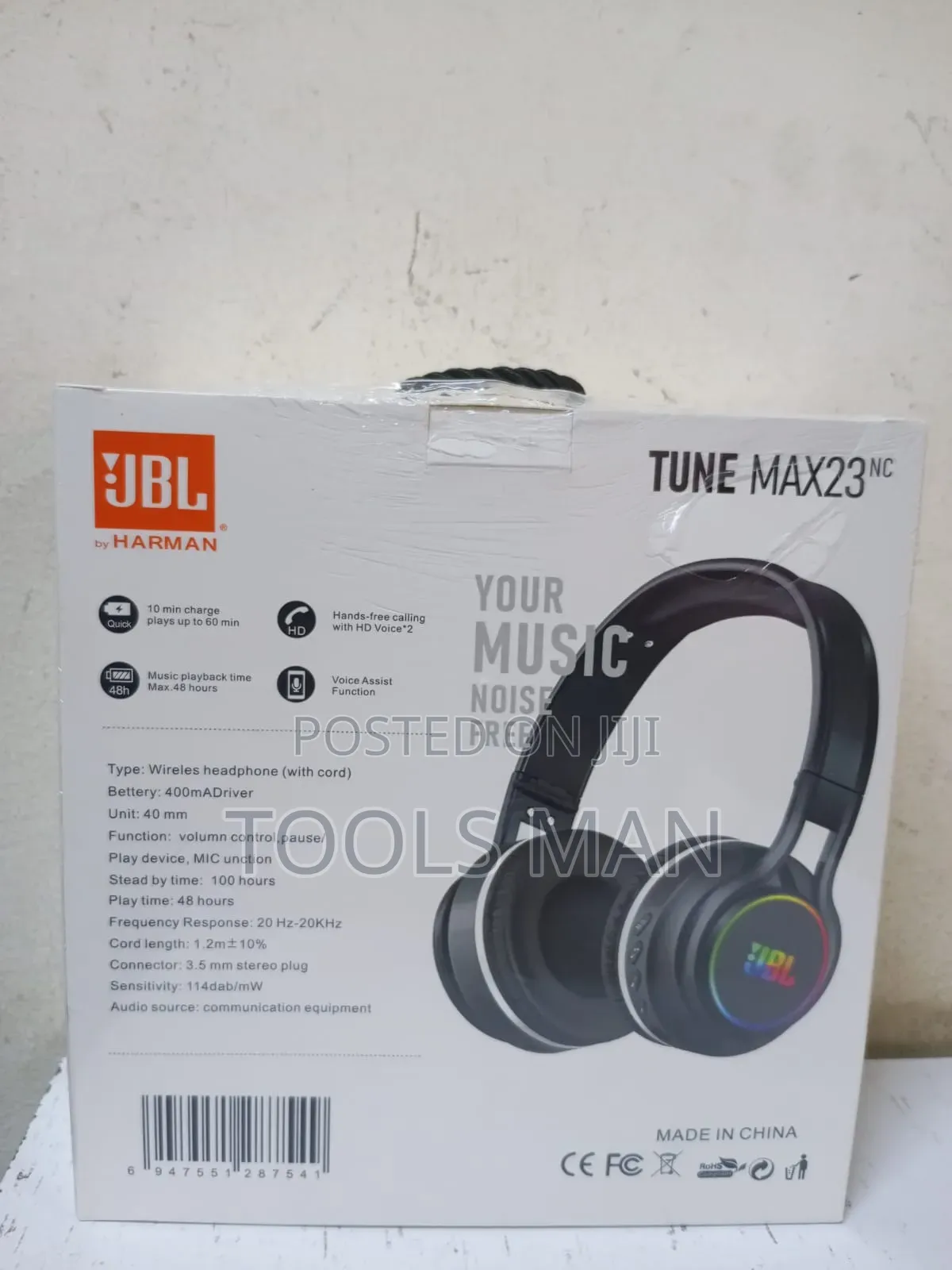 Wireless Bluetooth Noise Cancelling Headphones JBL Tune MAX23NC.