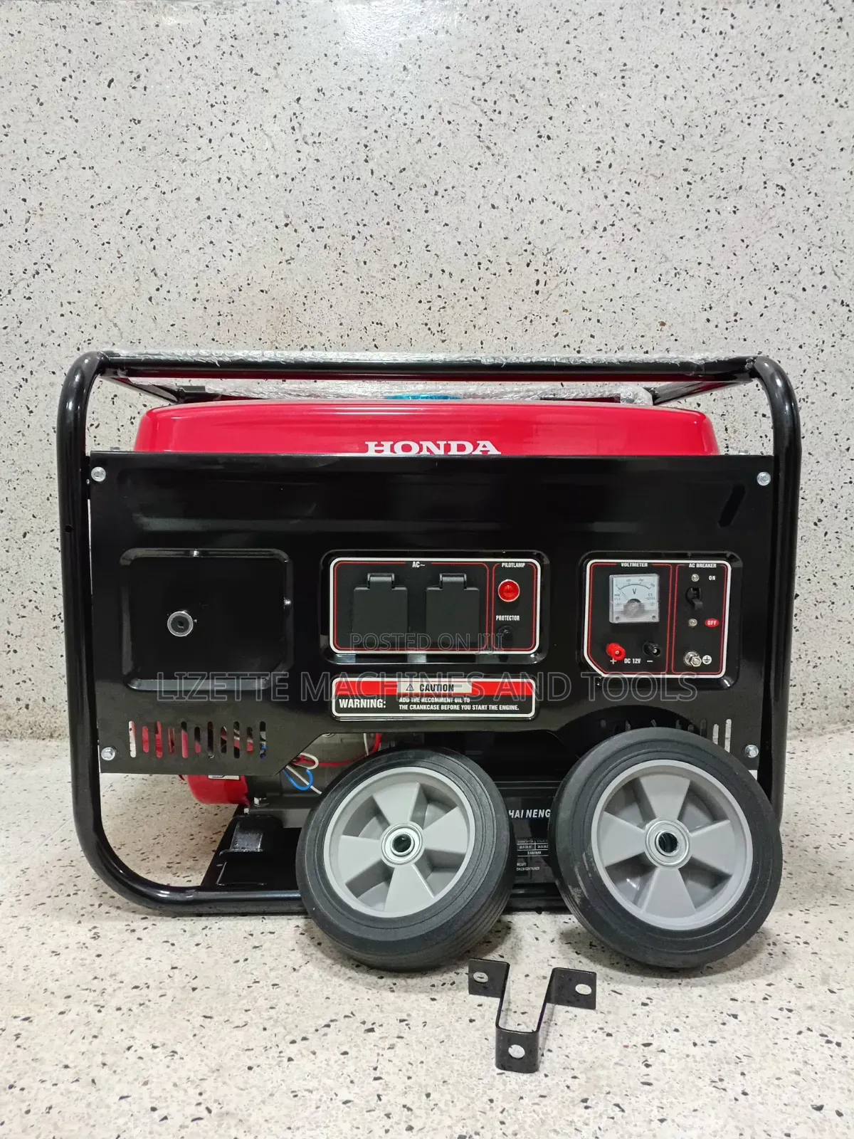 Honda 10kva Petrol Powered Keystart Generator With Wheels and Handles.