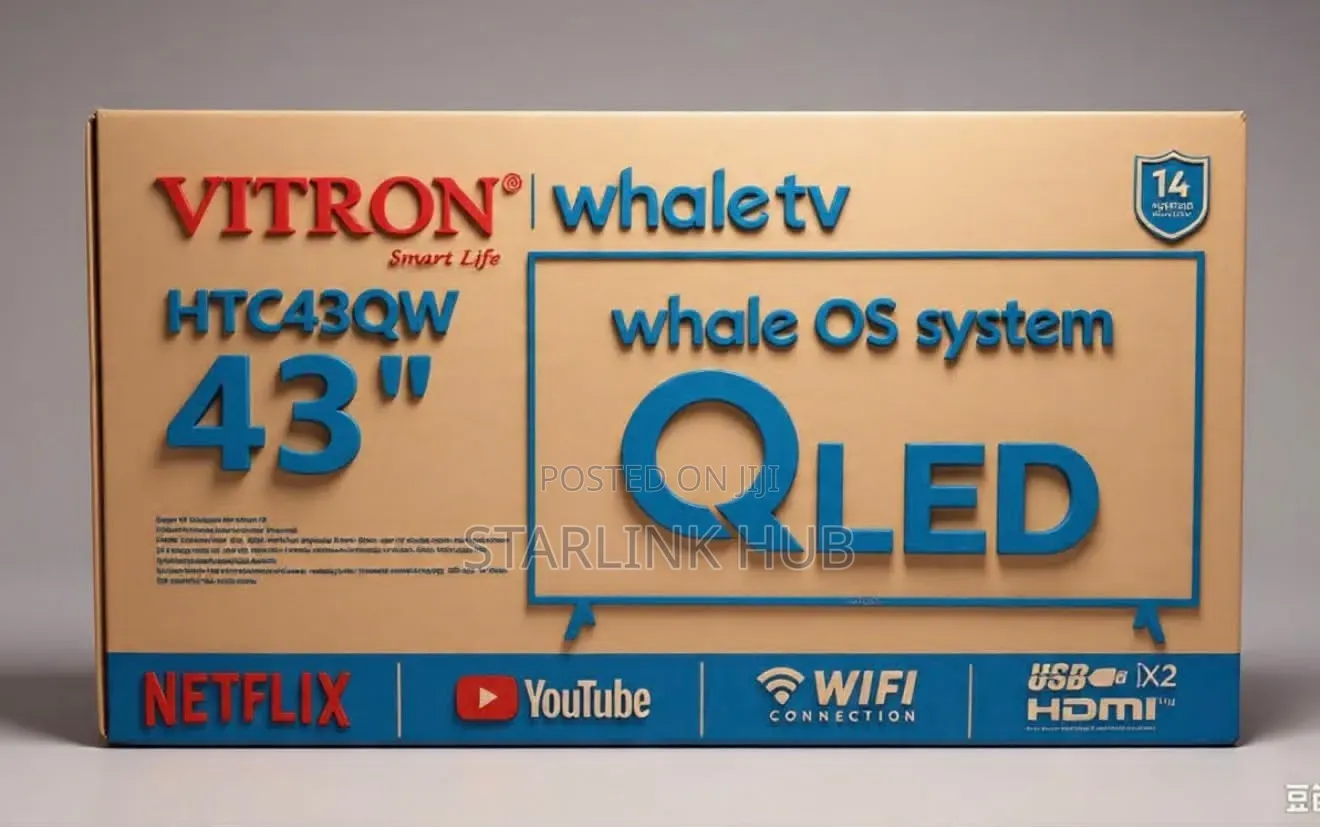 Vitron 43′′ QLED (New Model 2026) FHD Smart Android TV- HTC43QW BT
