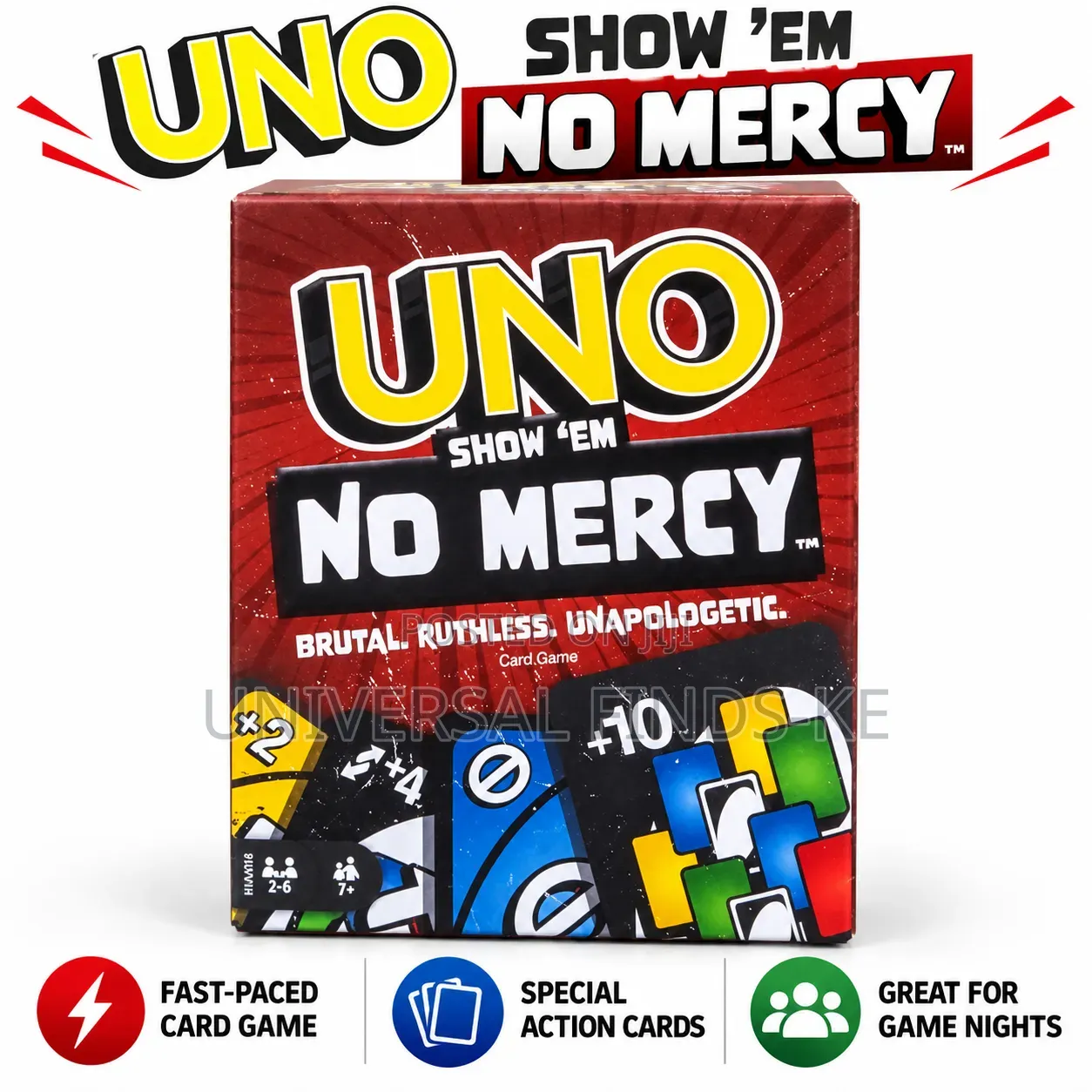 UNO Show ’Em No Mercy Card Game – Action Packed Family Party Card Game