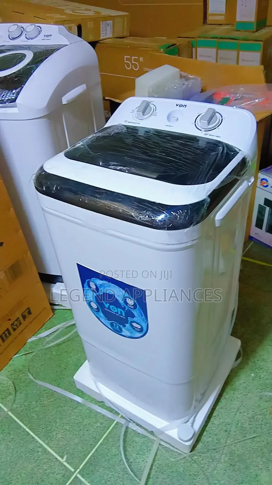 VON 9KG Semi-Automatic Single Tub Washing Machine, VWM-096SLK