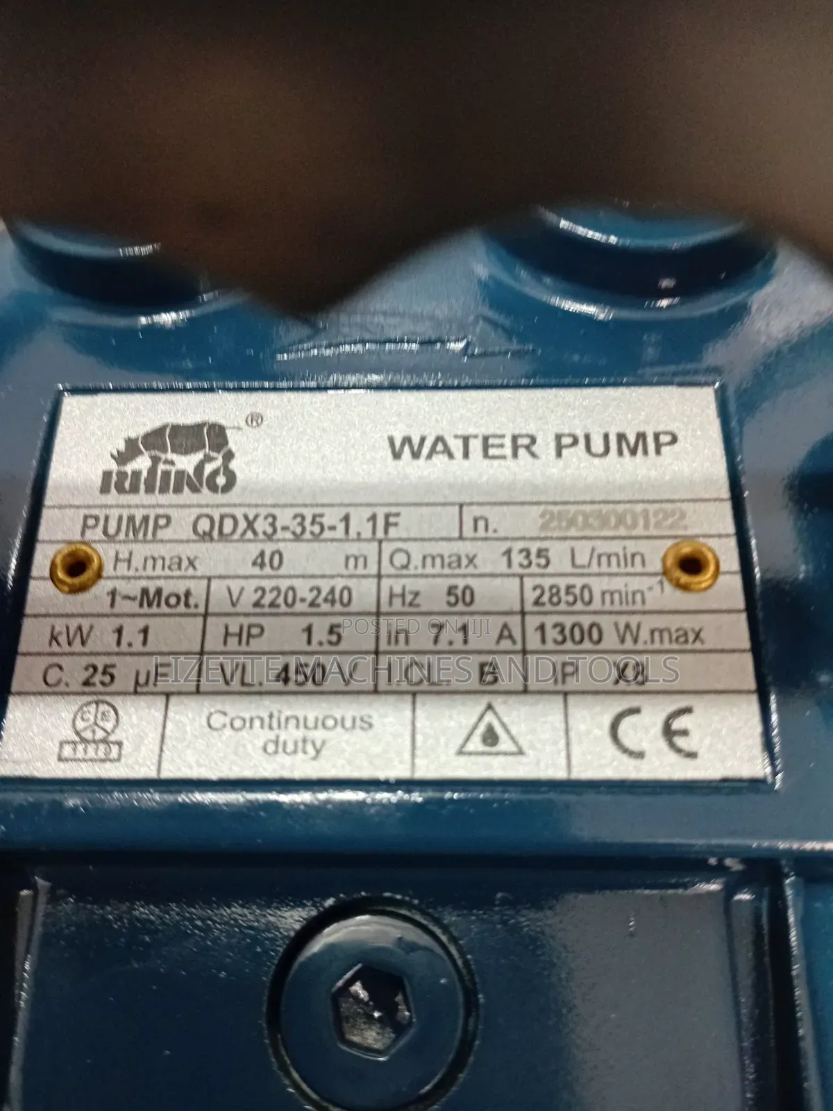 1.5hp Rhino Shallow Well Submersible Pump