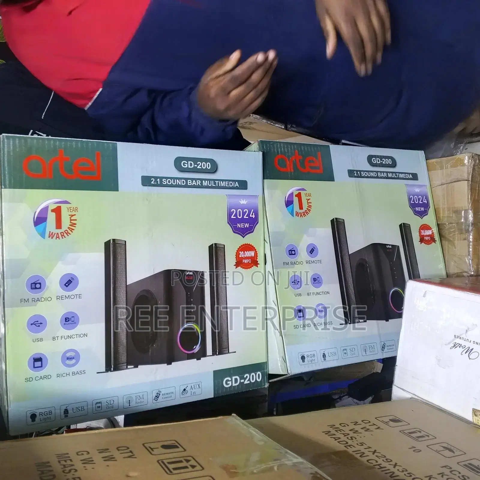Model V527 2.1ch Artel Sub Woofer System BT/USB/FM