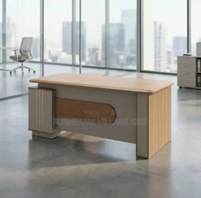 Office Desk; Modern Executive L-Shaped Office Desk