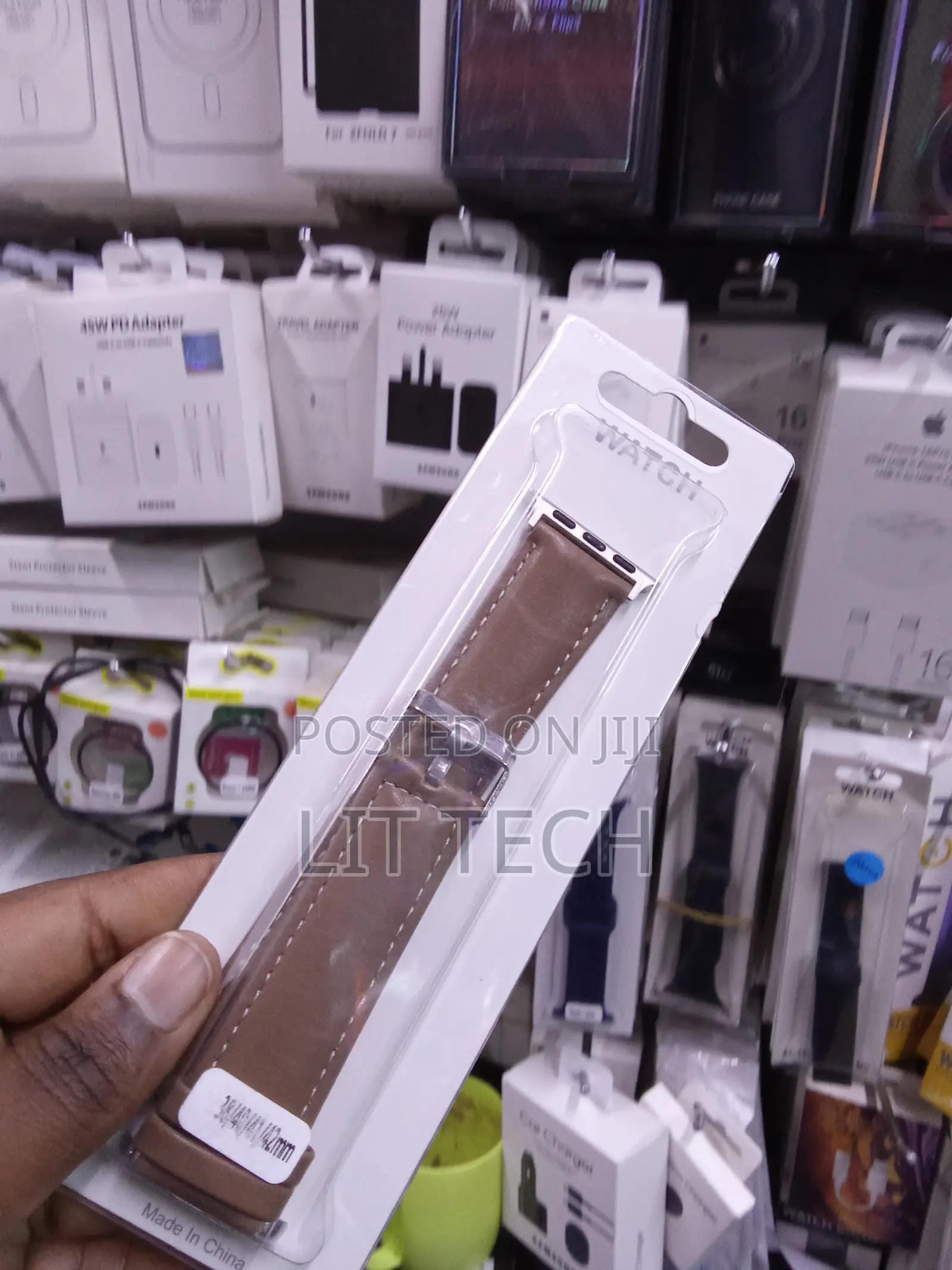 Apple Watch Leather Strap - Light Brown / Taupe - 38/40/41mm