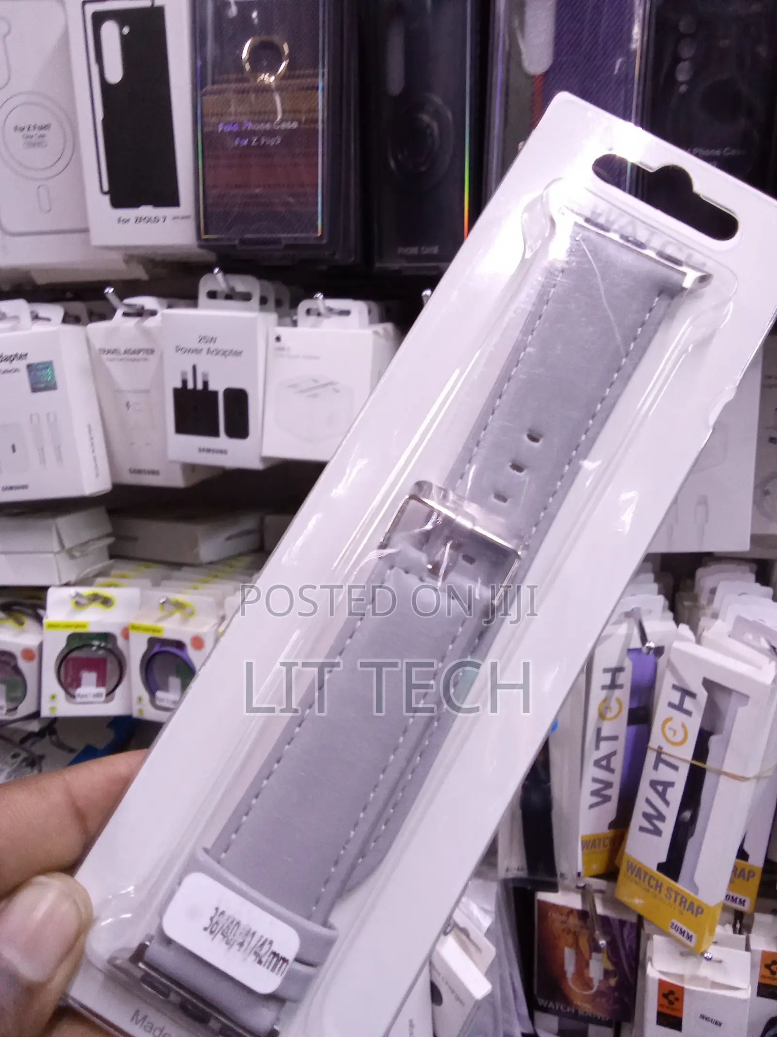 Apple Watch Leather Strap - Light Grey - 38/40/41/42mm
