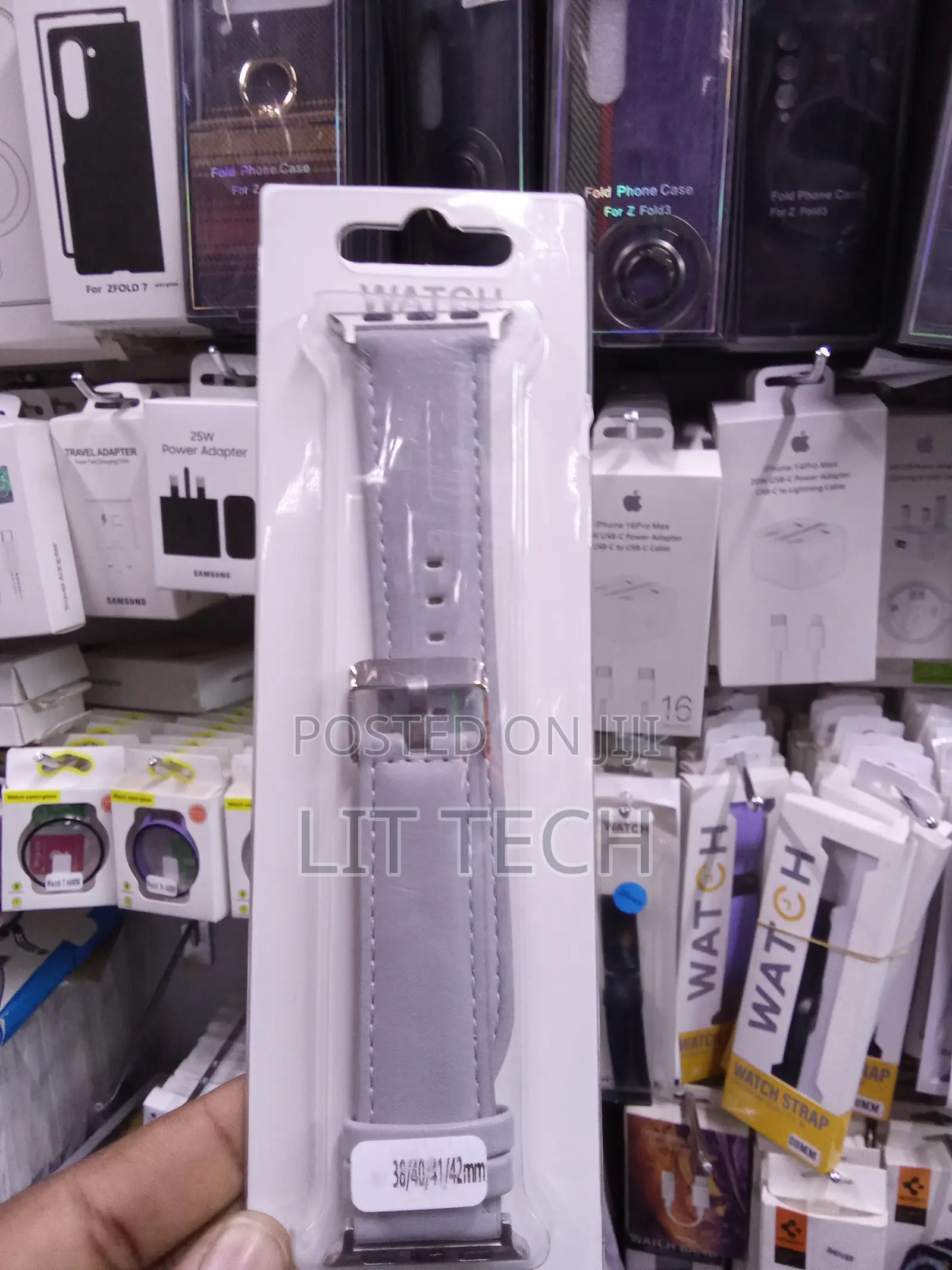 Apple Watch Leather Strap - Light Grey - 38/40/41/42mm