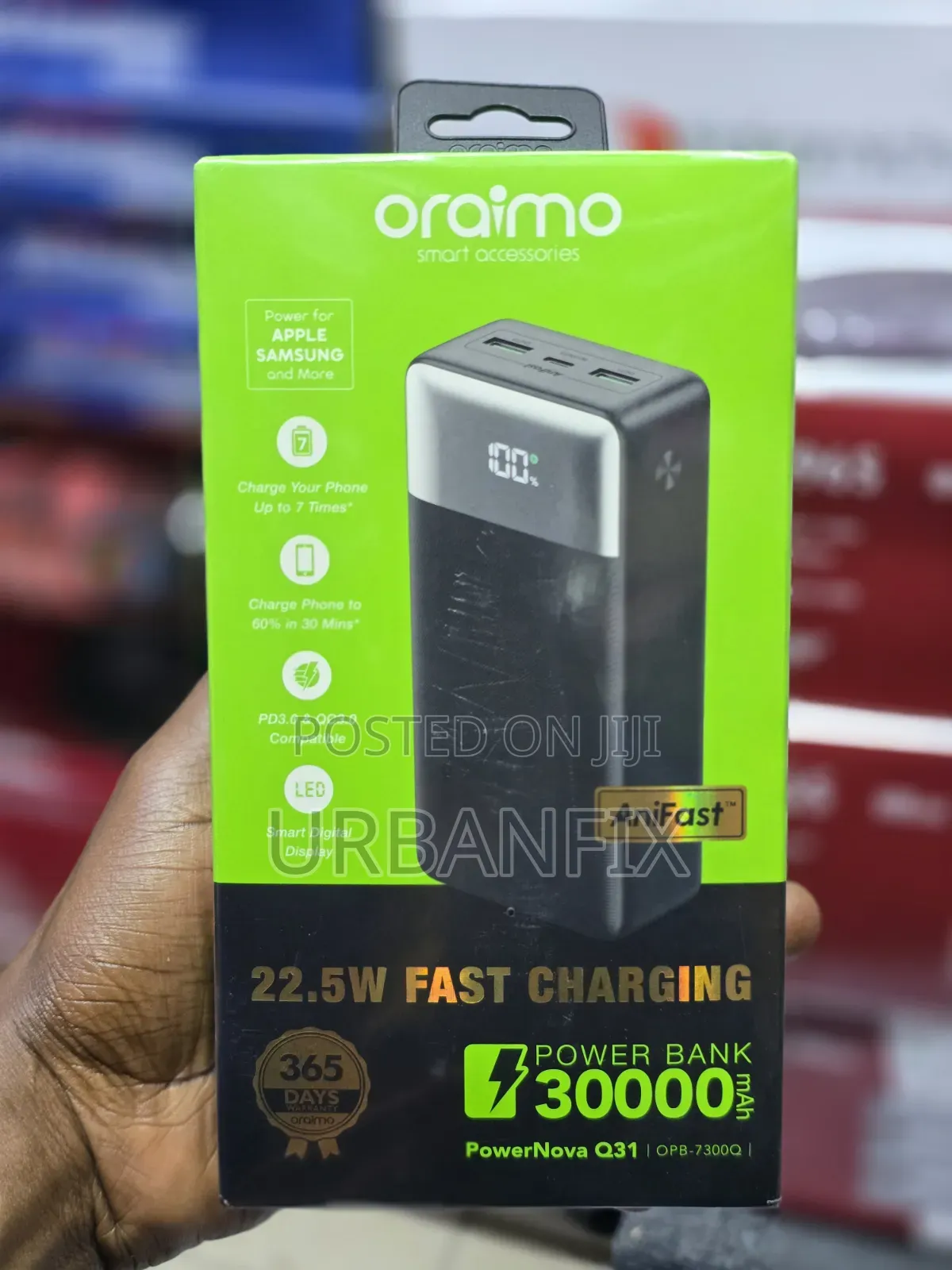 Oraimo 30000mAh 22.5W Super Fast Charging With Smart Digital Display