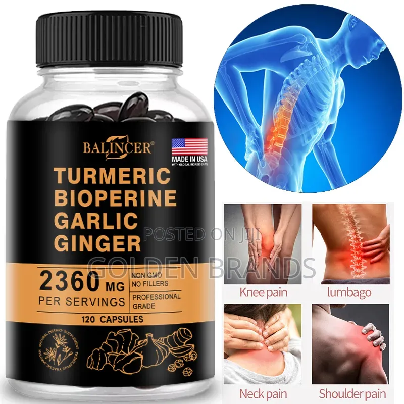 4-in-1 Turmeric Ginger 2360mg With Curcumin, Garlic Black Pepper 120