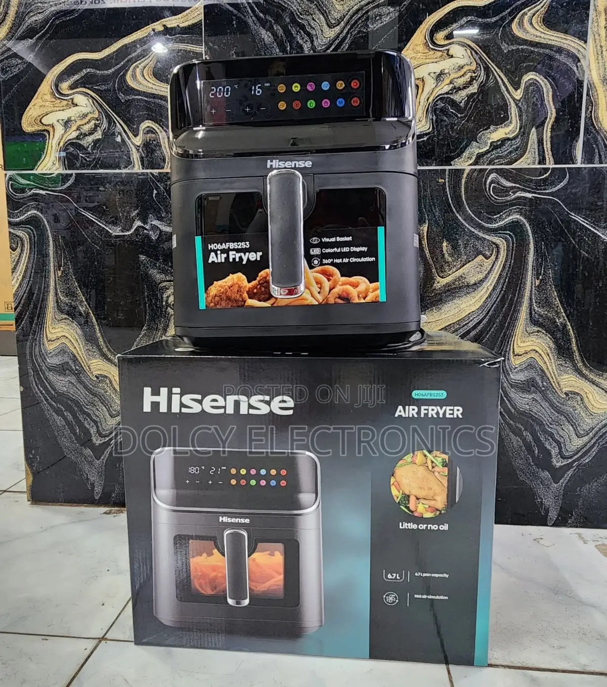 Hisense Airfryer Black 6.3L Single Basket Digital Touch