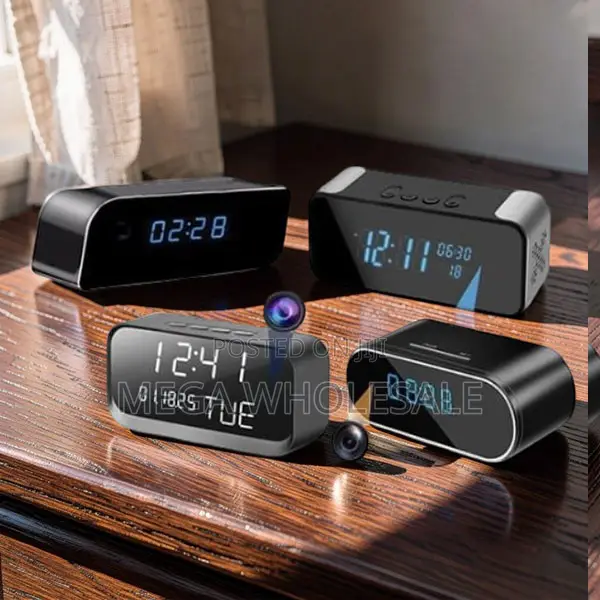 Wireless Indoor Recorder WiFi Alarm Table Clock Hidden Spy Camera