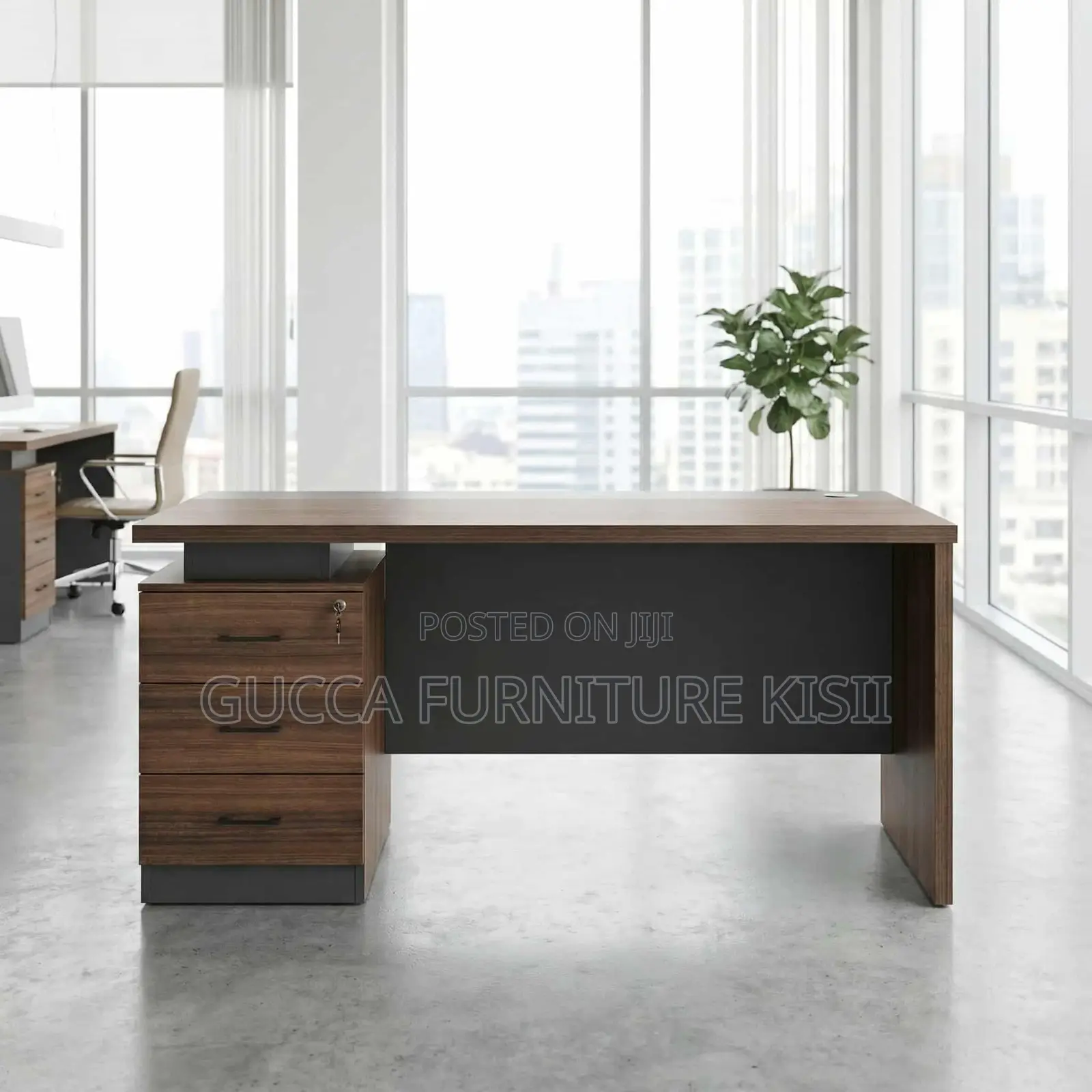 Desk; 1.2M Solid Wood Office Desk