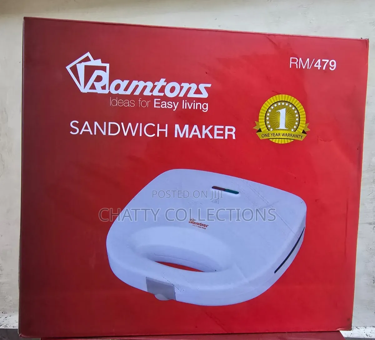 White Ramtons RM 479 Sandwich Maker Toaster