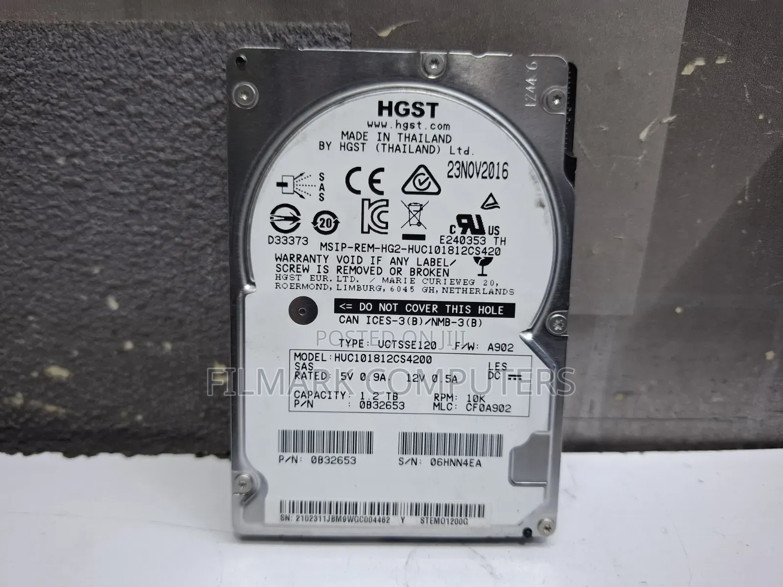 HGST 1.2TB SAS Enterprise Hard Drive for Server