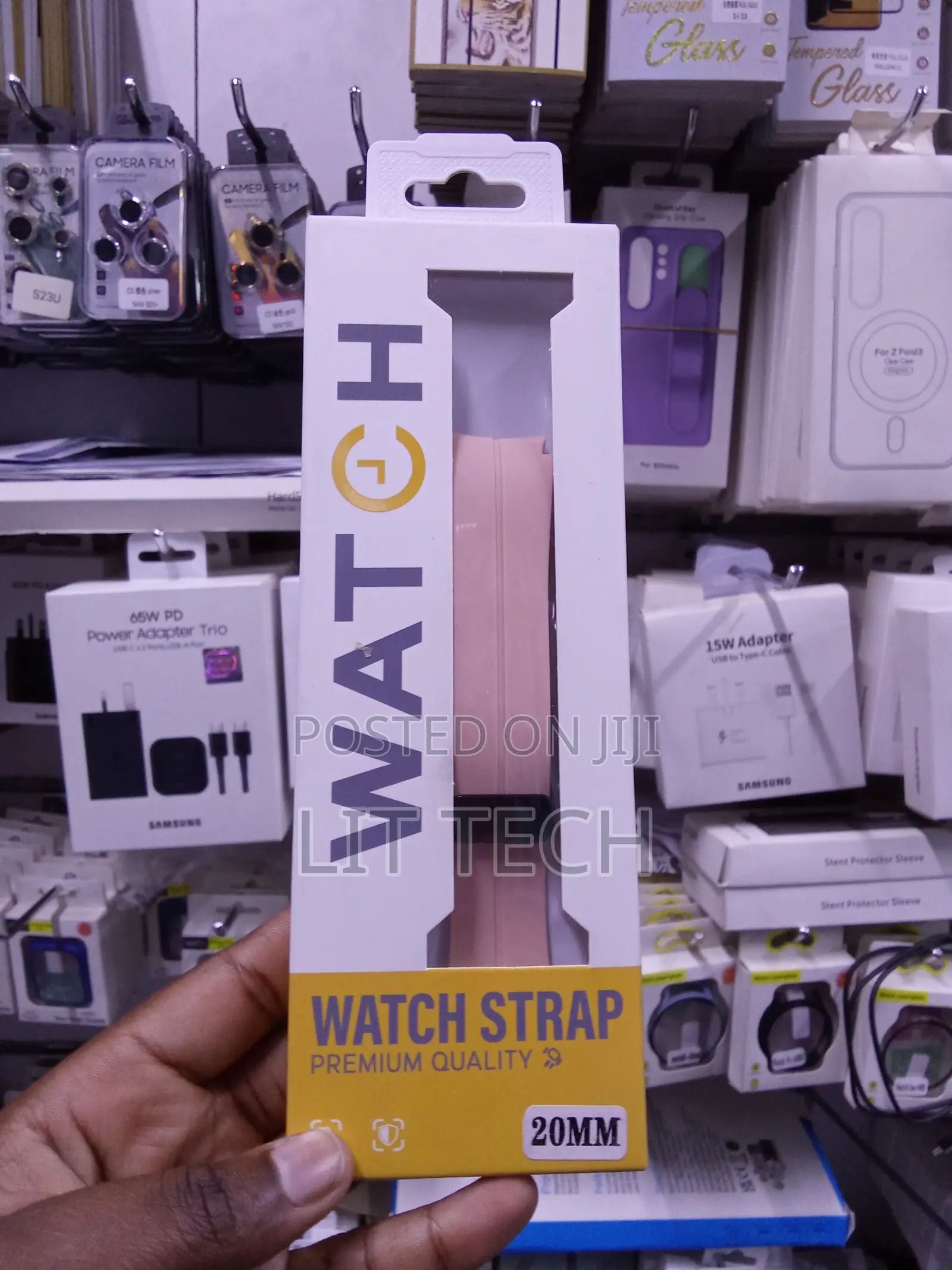 Watch Premium Silicone Sport Loop Strap - Pink - 20MM Universal