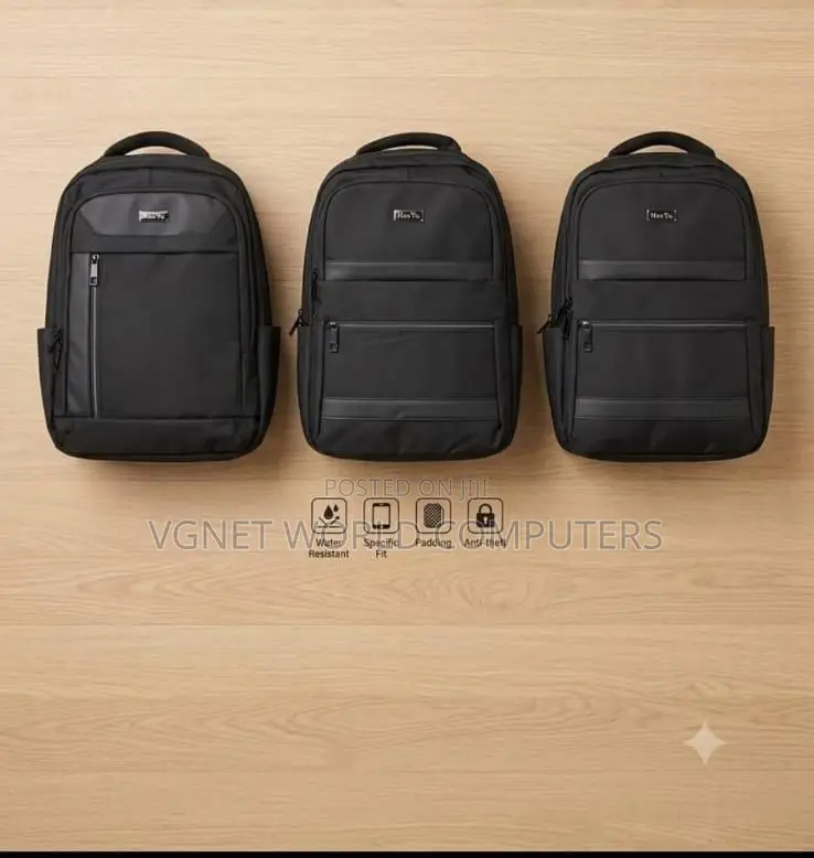 Huan Black Laptop Backpack Bag