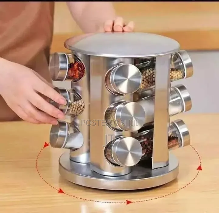 12jar Rotating Carousel Spice Rack