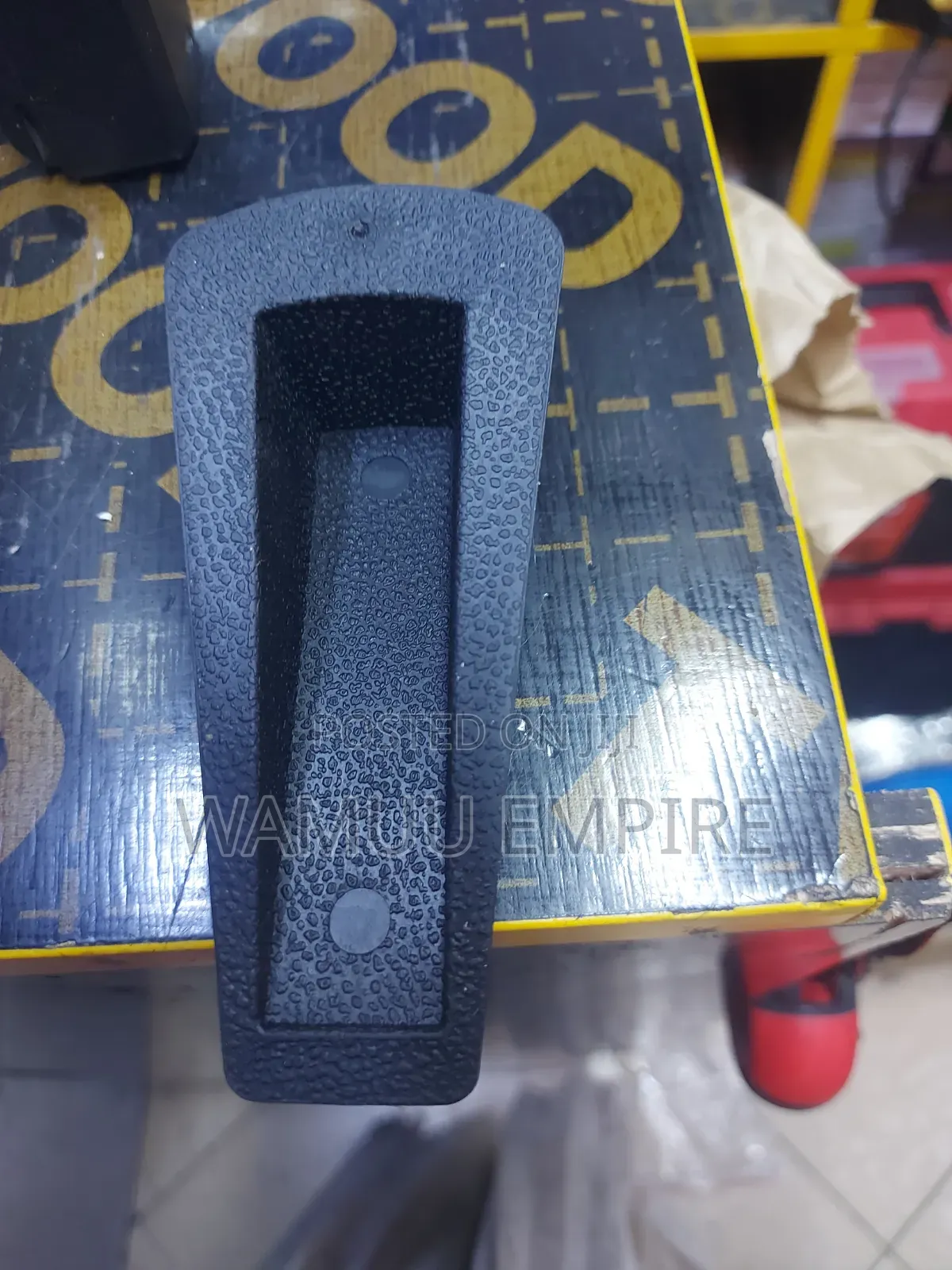 Grey Heavy-Duty Rubber Wedge Door Stopper