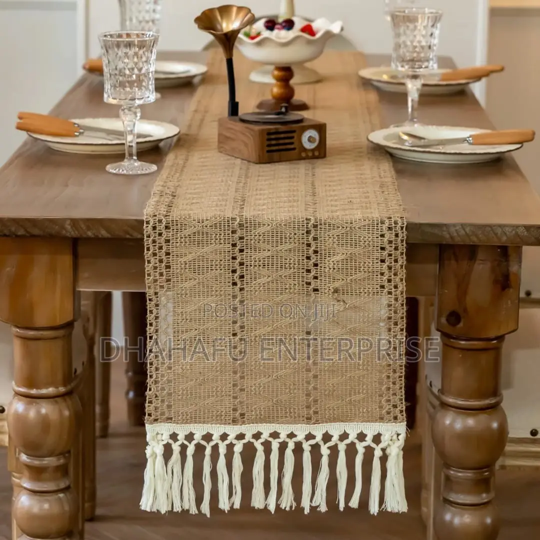 Bohemian Woven Table Runner With Tassels