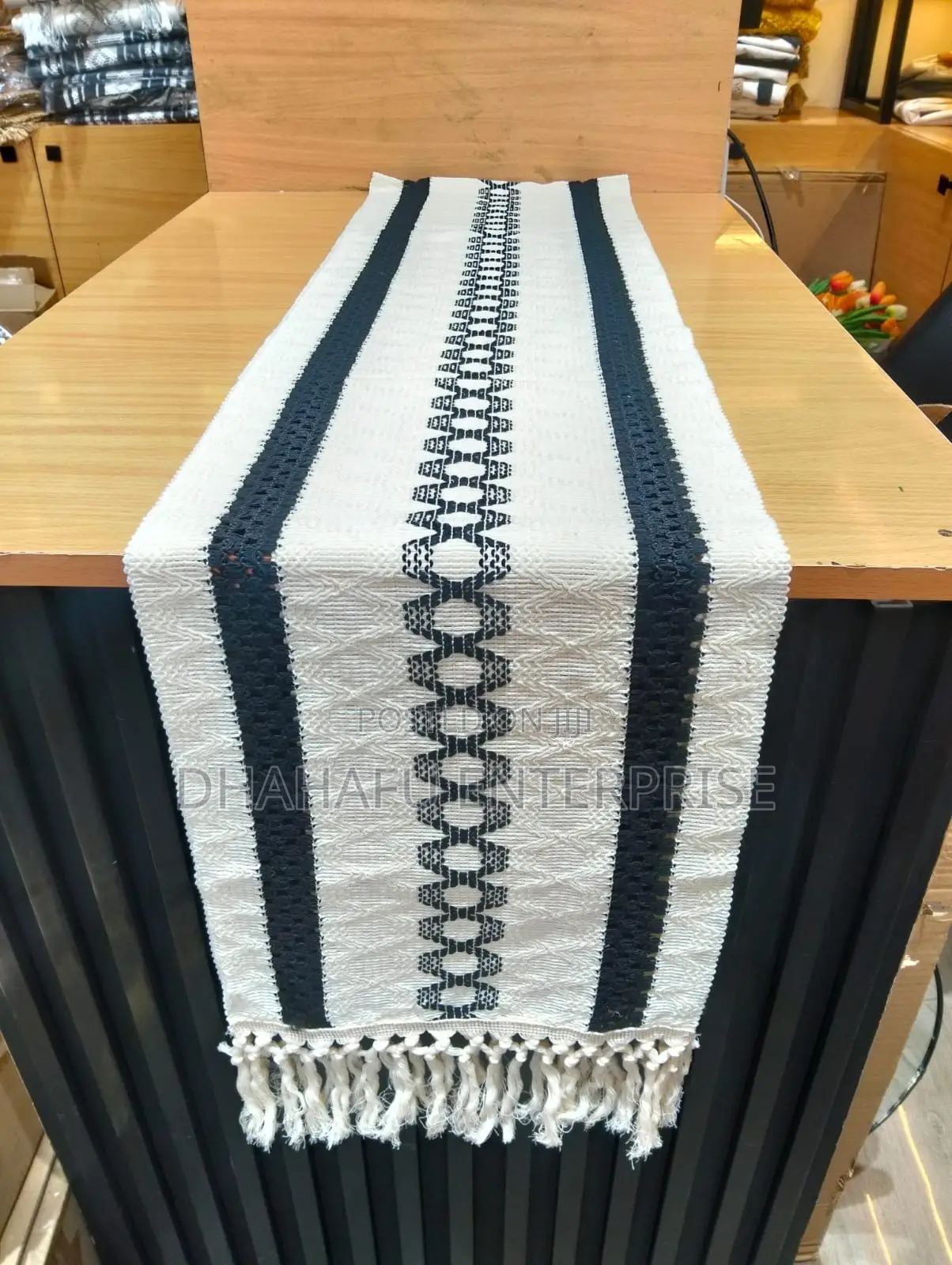 Bohemian Woven Table Runner With Tassels