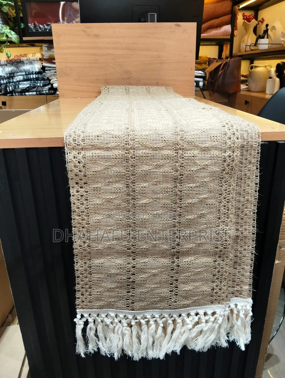 Bohemian Woven Table Runner With Tassels