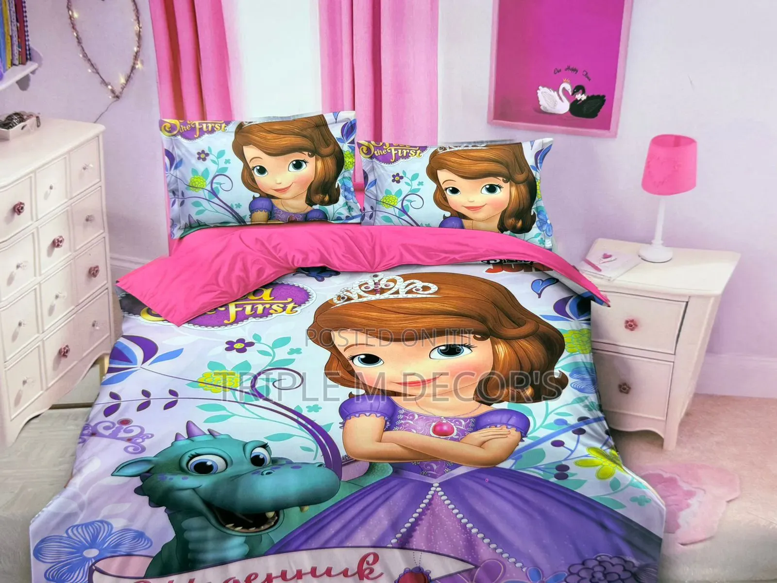 Quality Cartoon Print Girls Duvet Sets
