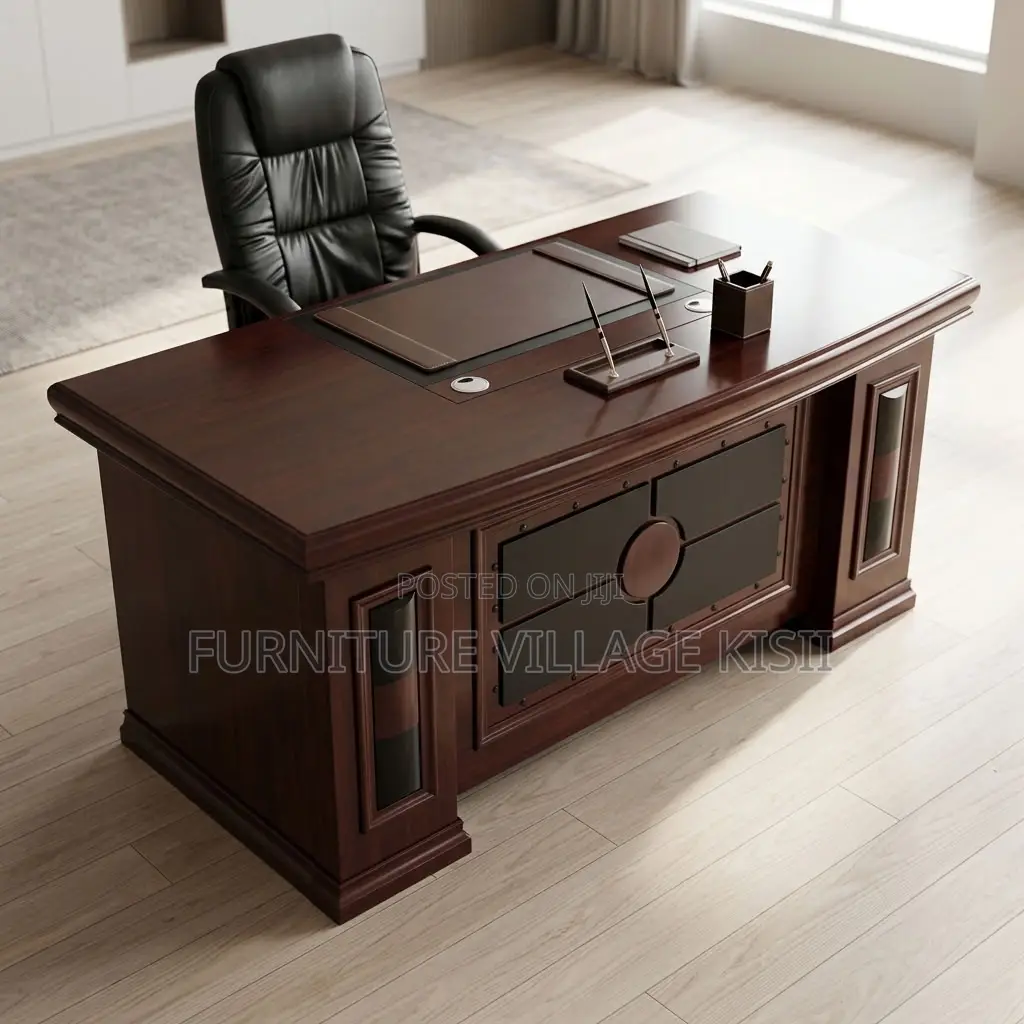 1.8m Mahogany Office Desk