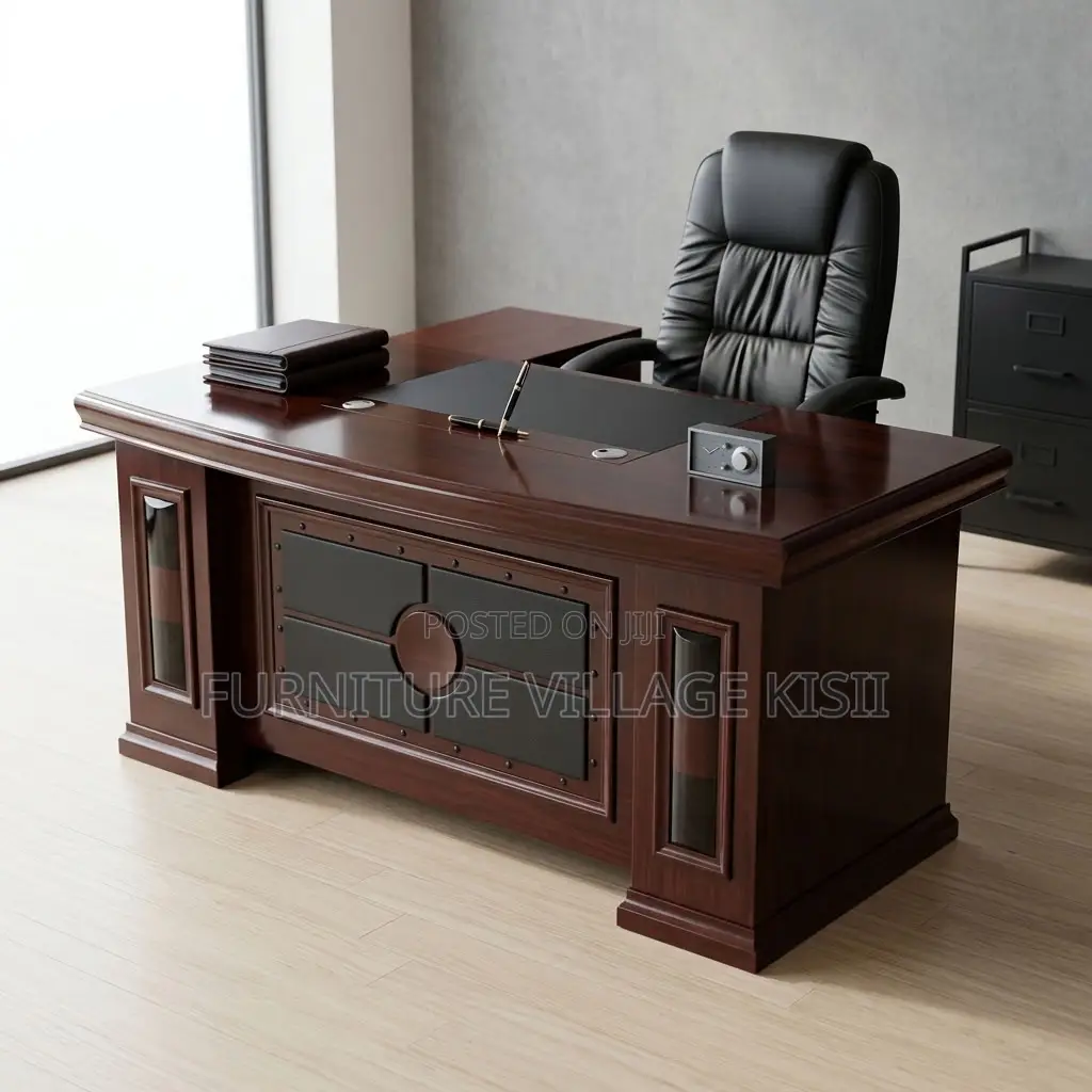 1.8m Mahogany Office Desk