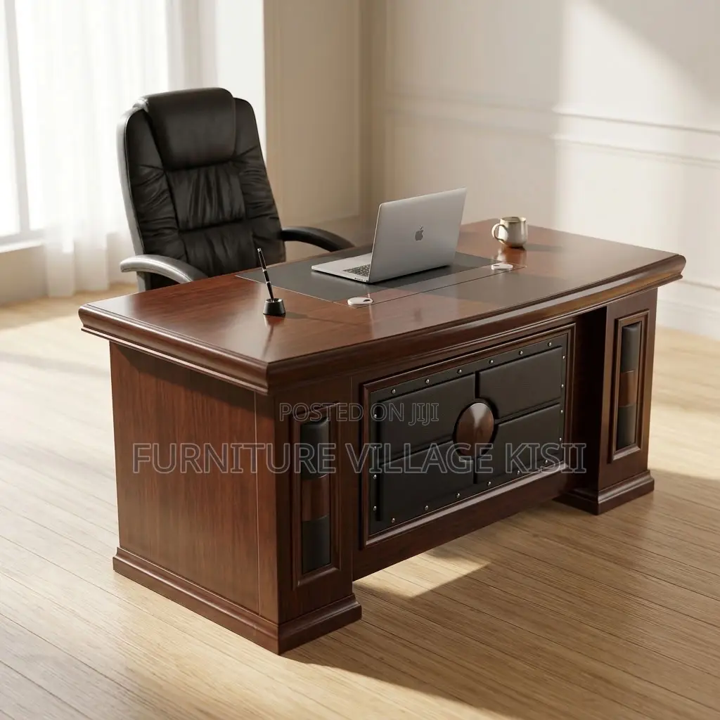 1.8m Mahogany Office Desk