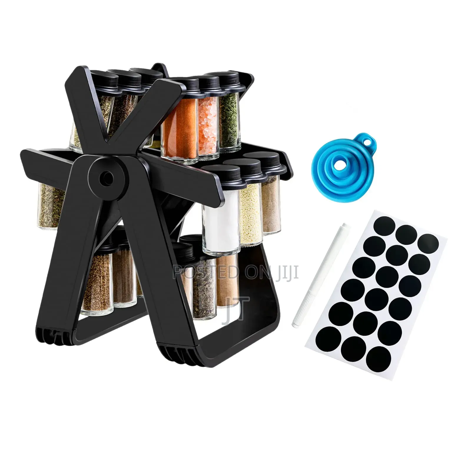 Windmill 18 Jar Rotating Spice Rack (18pc) Plus Sticker Labels