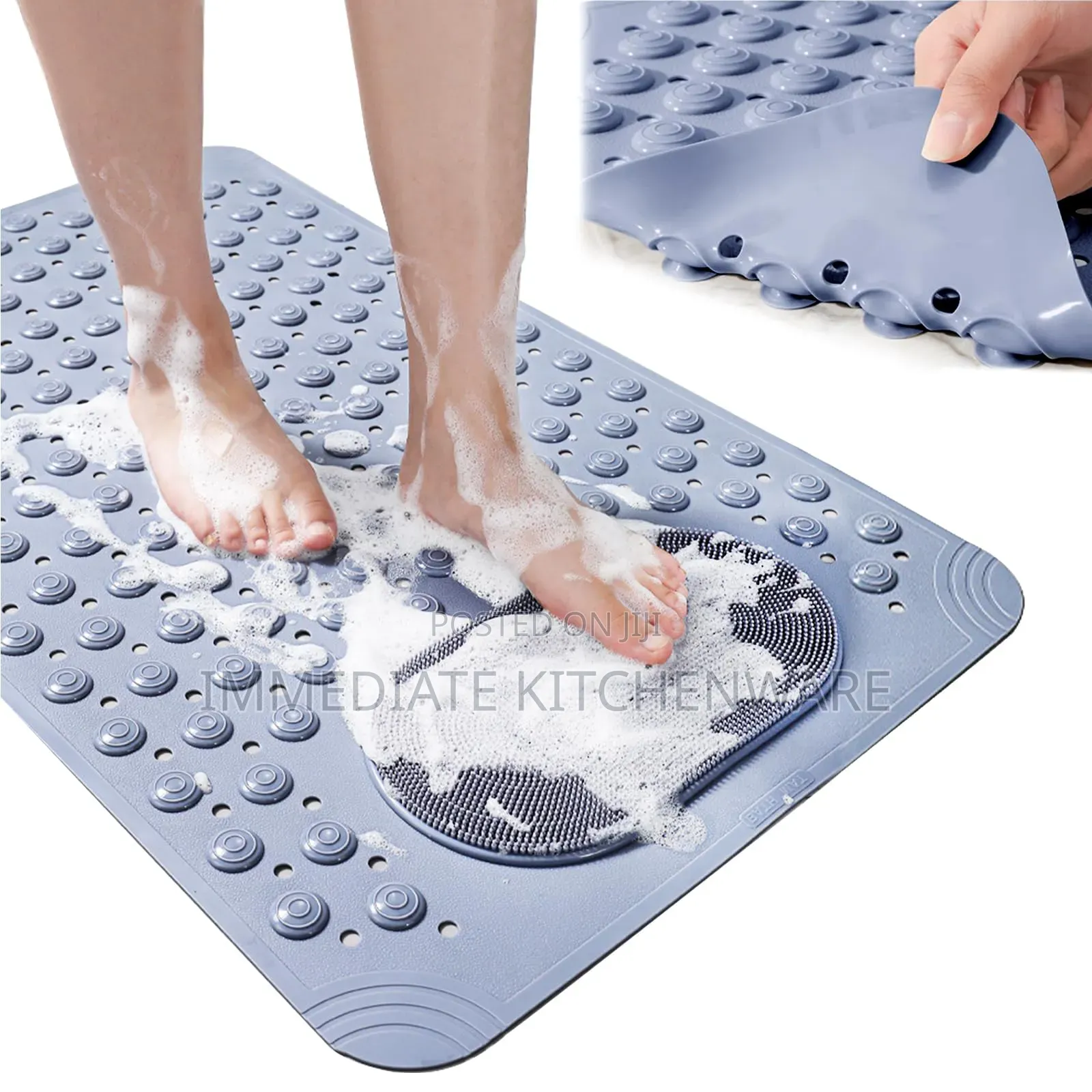 Antislip Bathroom Mat With Foot Scrub