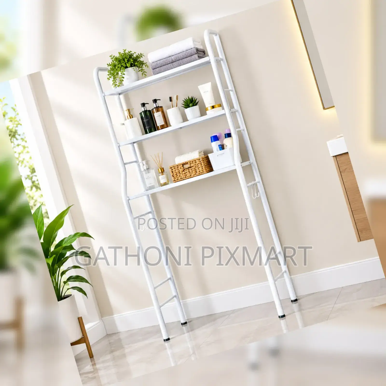 Rashnik Bathroom Toilet Rack 3-Tier – Durable Space Organizer