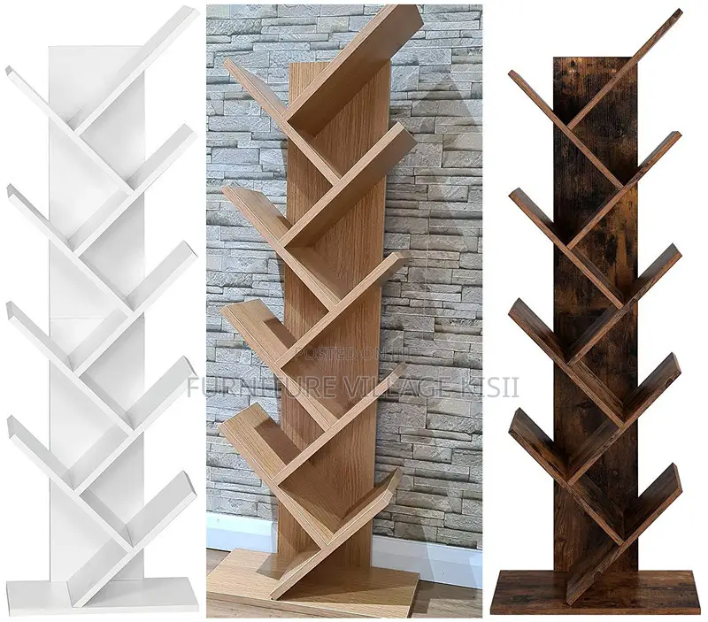9-Tier Wooden Office Bookshelf