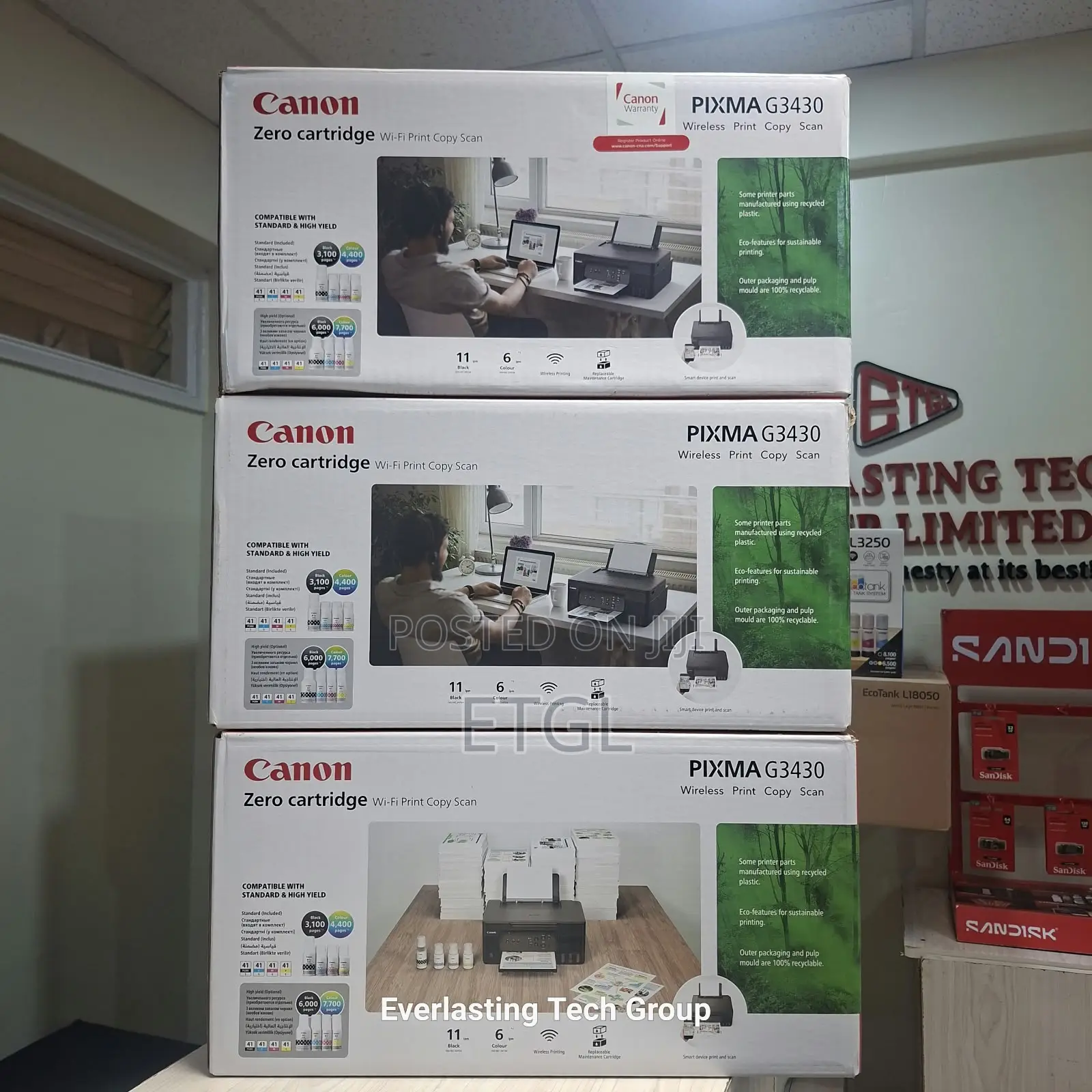 .Canon G3430 3 in 1 Printer (Print,Scan,Copy)