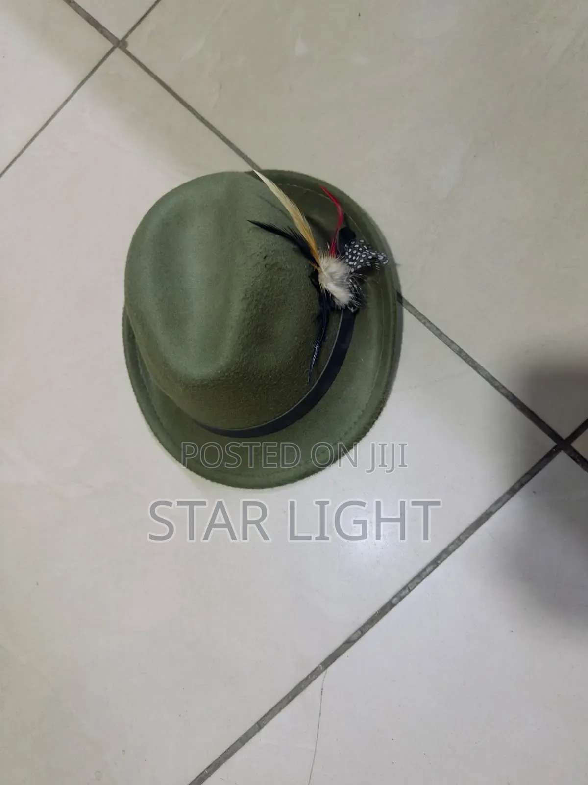 Green Small Brim Jungle Green Fedora Hat