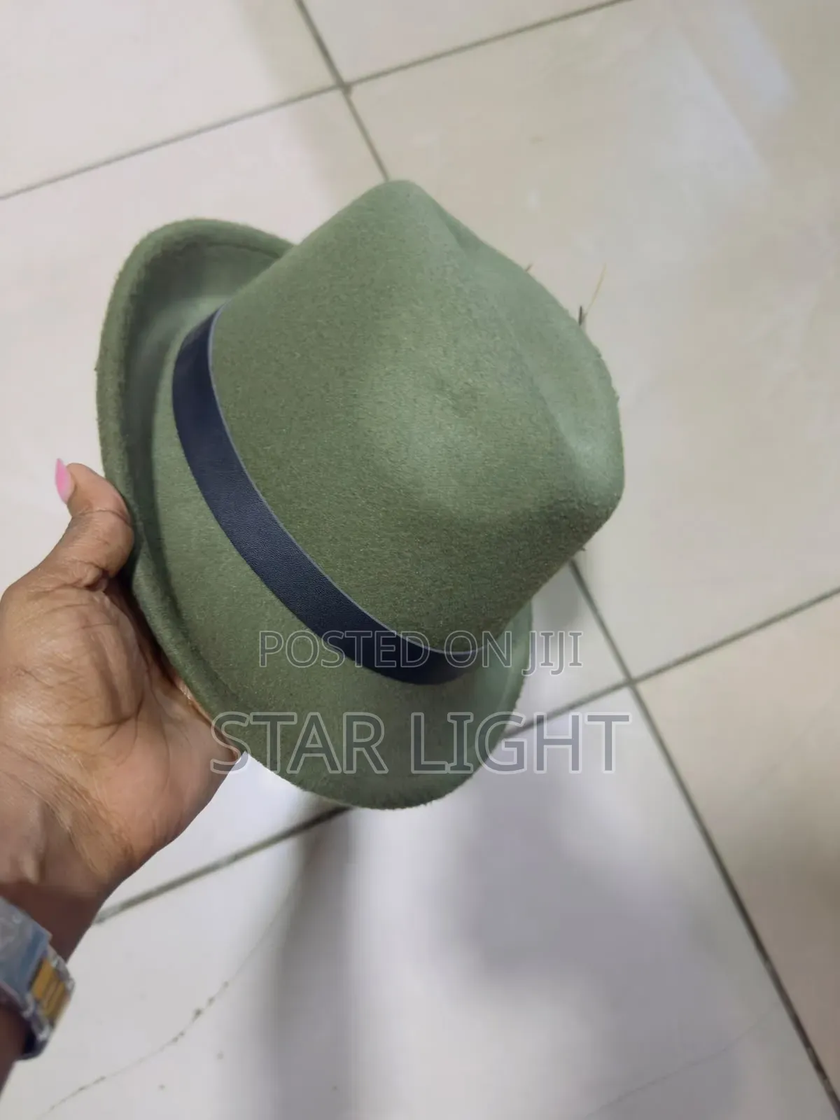 Sall Brim Jungle Green Fedora Hat
