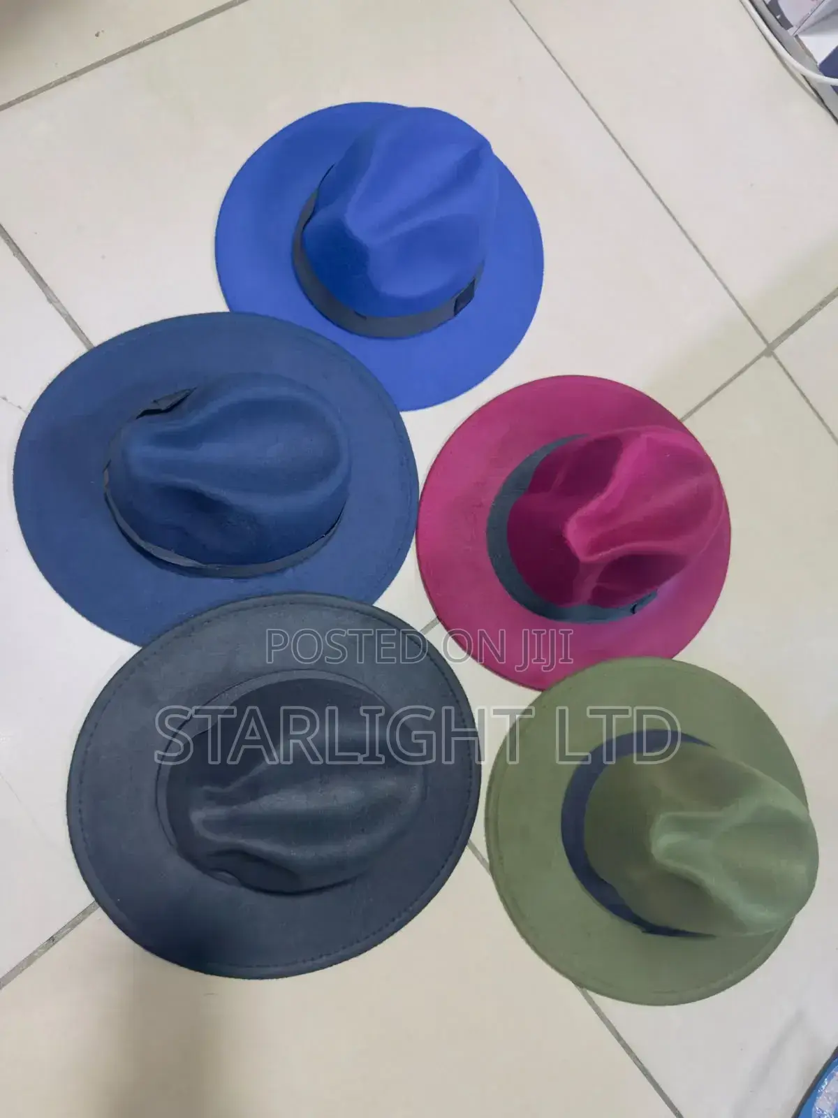 Classic Multicoloured Wide Brim Fedora Hat