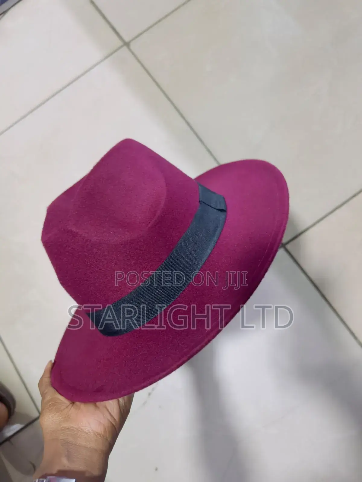 Classic Fashionable Maroon Fedora Hat