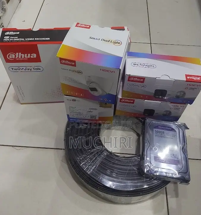 Complete Full Color 4 Channel Dahua 4 CCTV Kit