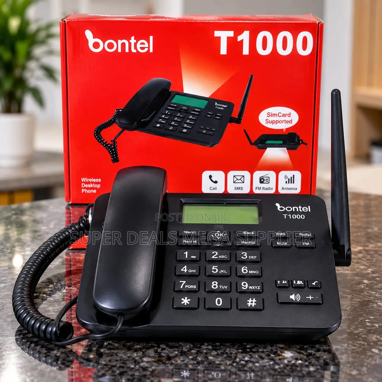 Reception Use Dual SIM Bontel GSM Wireless Landline Desk Phone