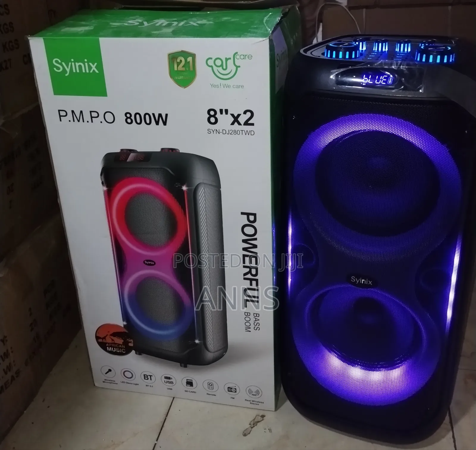Bluetooth Party Speaker With Wireless Mic Syinix