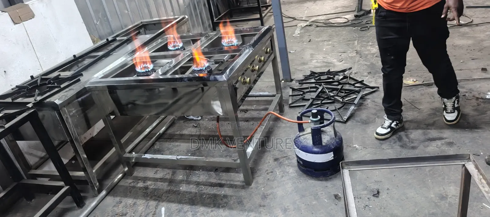 DMK Stainless Steel Square Design 4-Burners Gas Cooker.