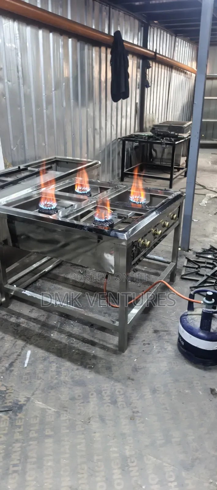 DMK Stainless Steel Square Design 4-Burners Gas Cooker.