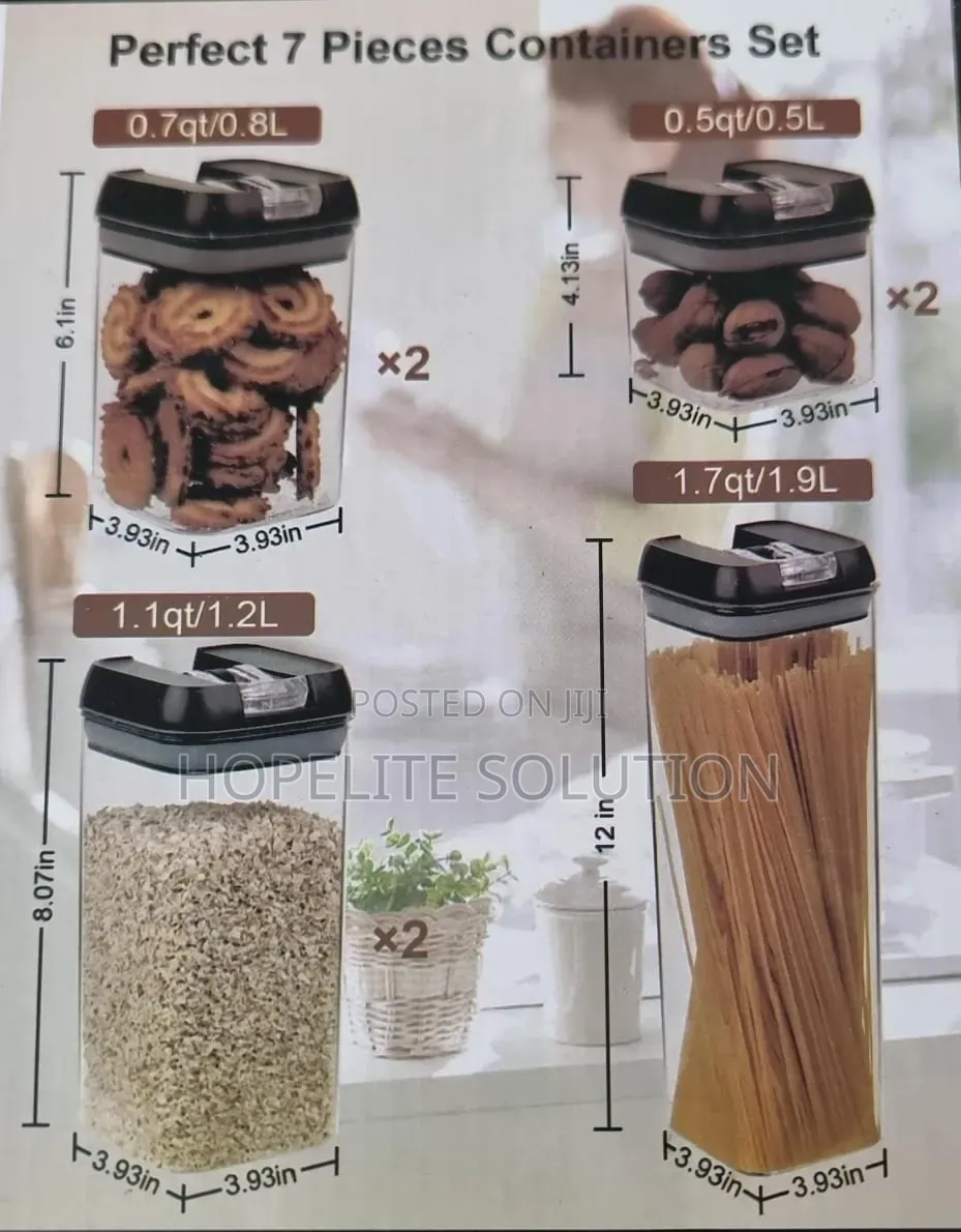 Acrylic 7pc Food Storage Container Set
