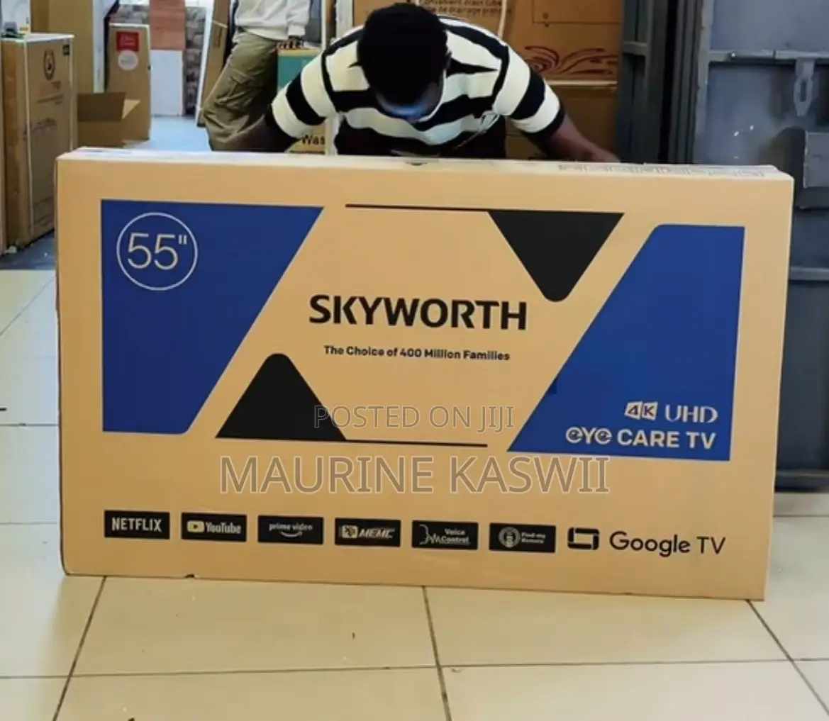 SKYWORTH 55” GOOGLE FRAMELESS TV With Find Remote Feature 55G6500h
